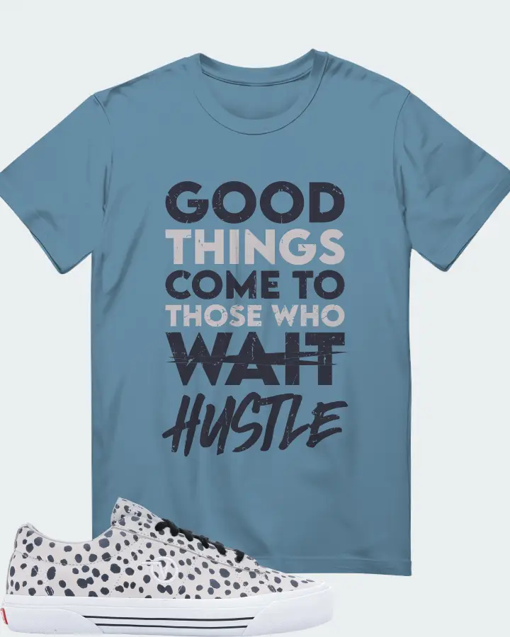 Vans Sid Pro Sneaker Matching Steel Blue T-Shirt - Good Things Come