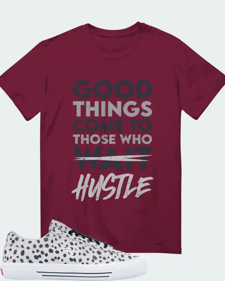 Vans Sid Pro Sneaker Matching Maroon Kid's T-Shirt - Good Things Come