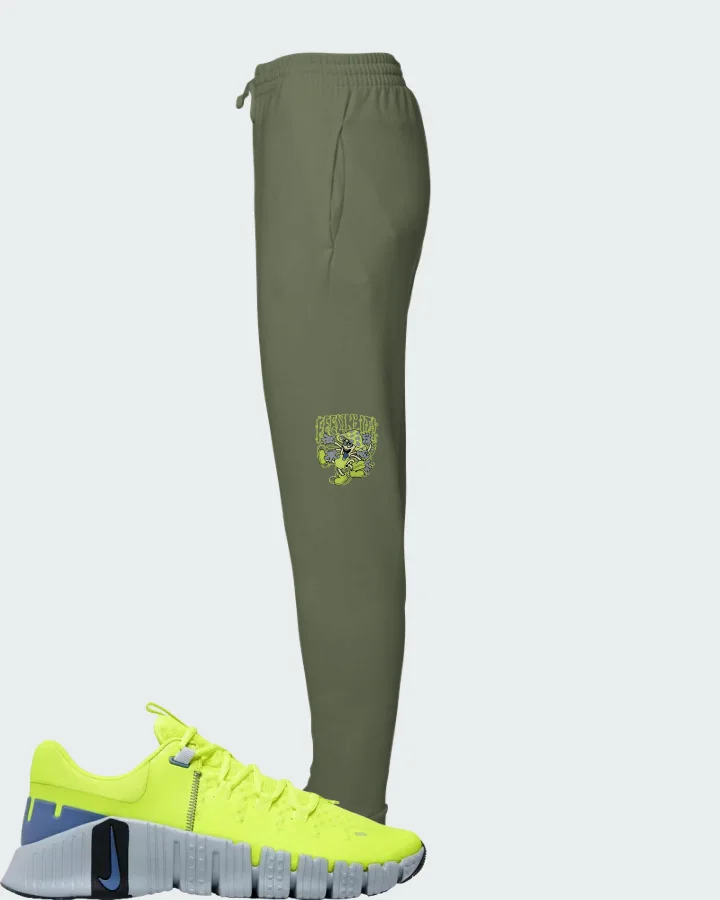 NIke Free Metcon 5 Volt Wolf Grey Matching Joggers
