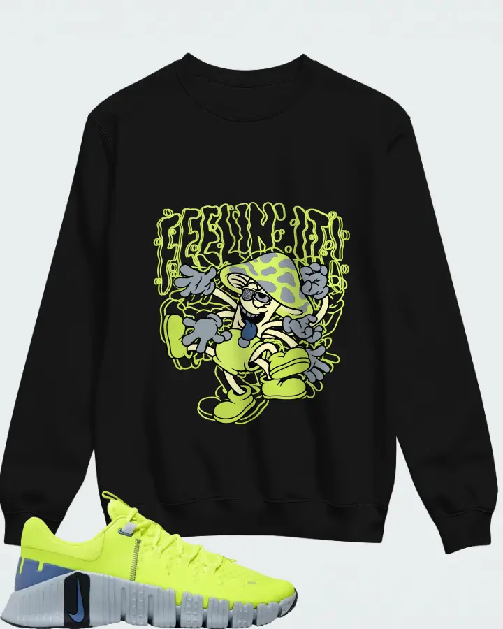NIke Free Metcon 5 Volt Wolf Grey Matching Sweatshirt