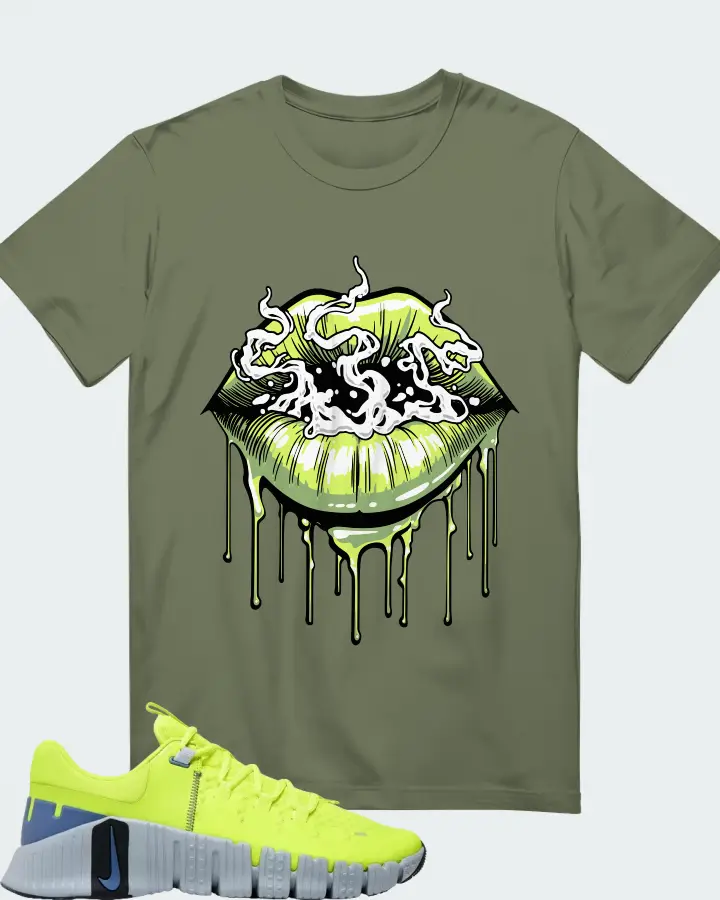 NIke Free Metcon 5 Volt Wolf Grey Matching T-Shirt