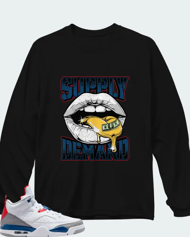 Air Jordan Sons of Mars Low True Blue Matching Long Sleeve T-Shirt