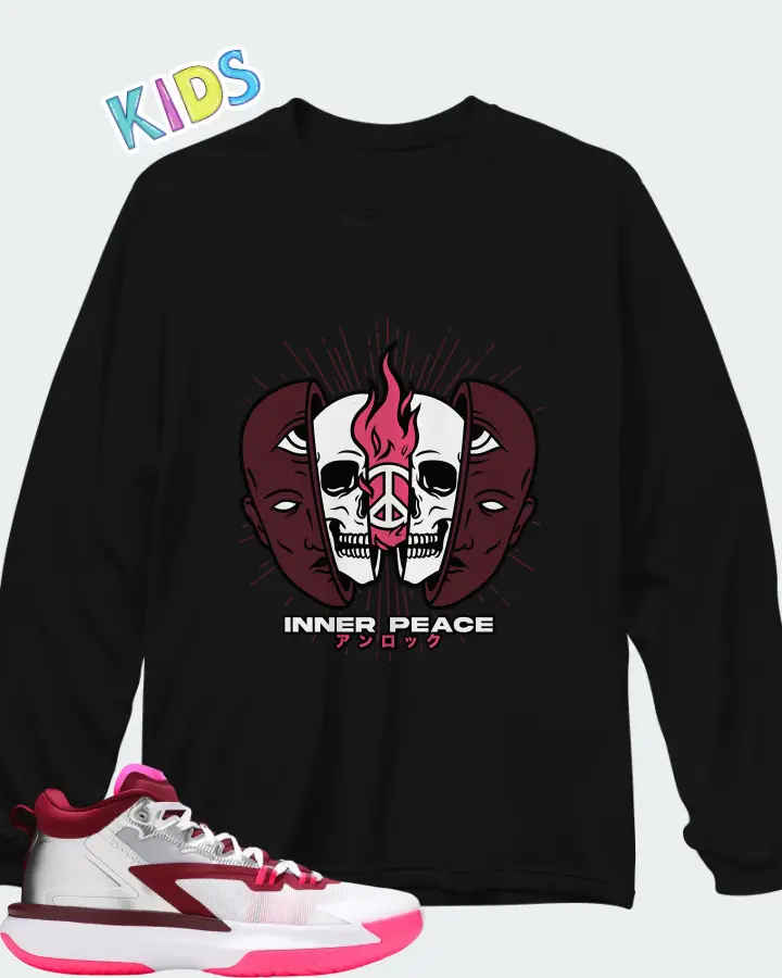 Air Jordan Zion 1 Marion Matching Kid's Long Sleeve T-Shirt