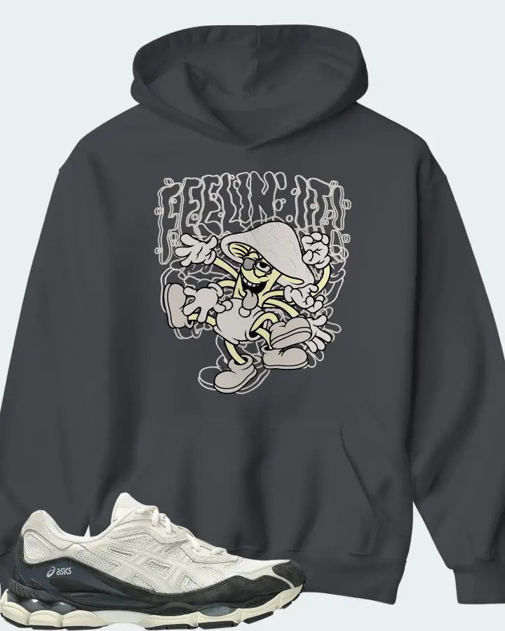 ASICS Gel NYC White Smoke Grey Matching Hoodie