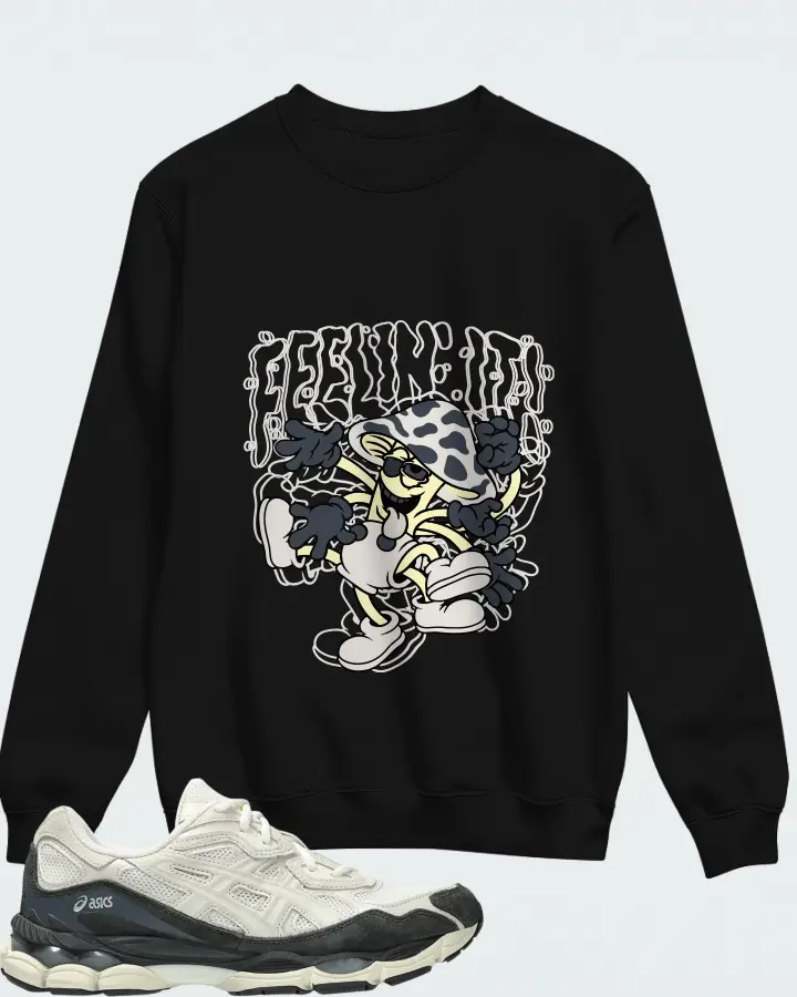 ASICS Gel NYC White Smoke Grey Matching Sweatshirt