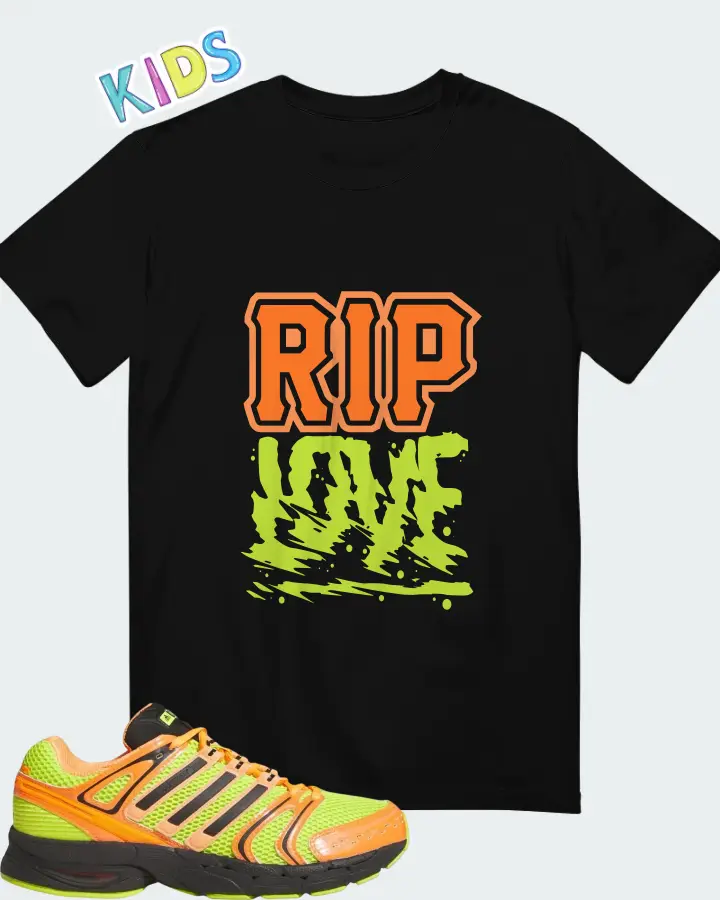 adidas Adistar Control 5 Semi Solar Yellow Core Black Lucid Orange Matching Kid's T-Shirt