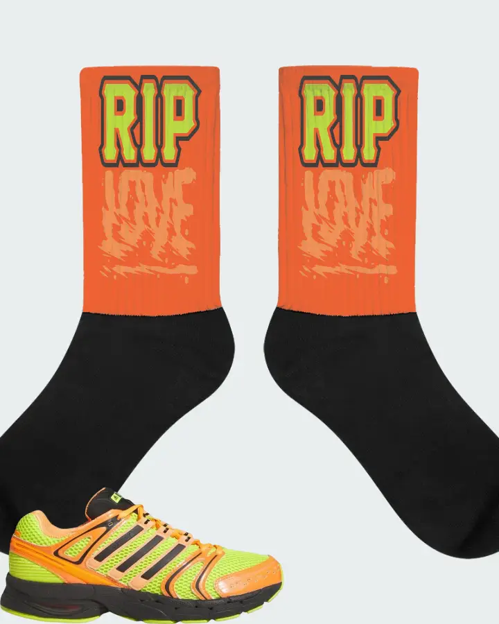 adidas Adistar Control 5 Semi Solar Yellow Core Black Lucid Orange Matching Socks