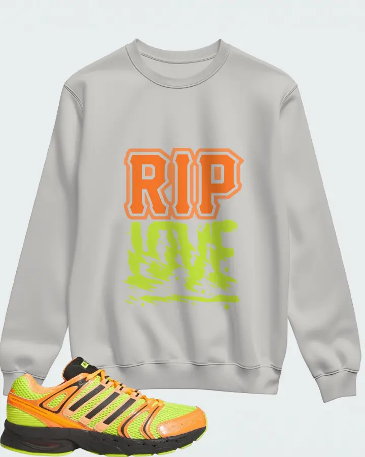 adidas Adistar Control 5 Semi Solar Yellow Core Black Lucid Orange Matching Sweatshirt