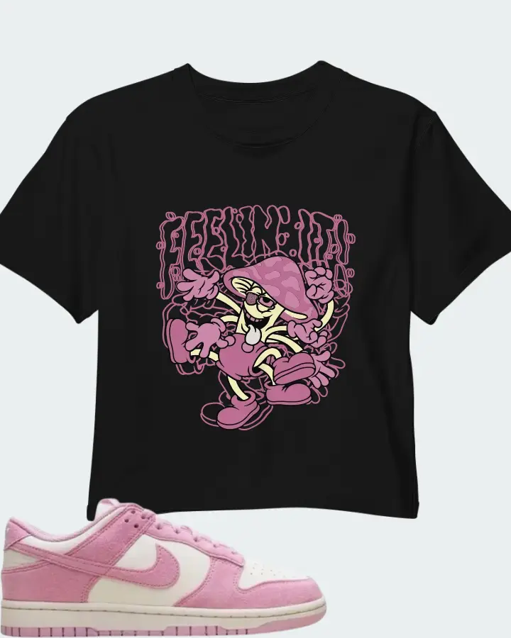 Nike Dunk Low Next Nature Pink Rise Matching Crop Top