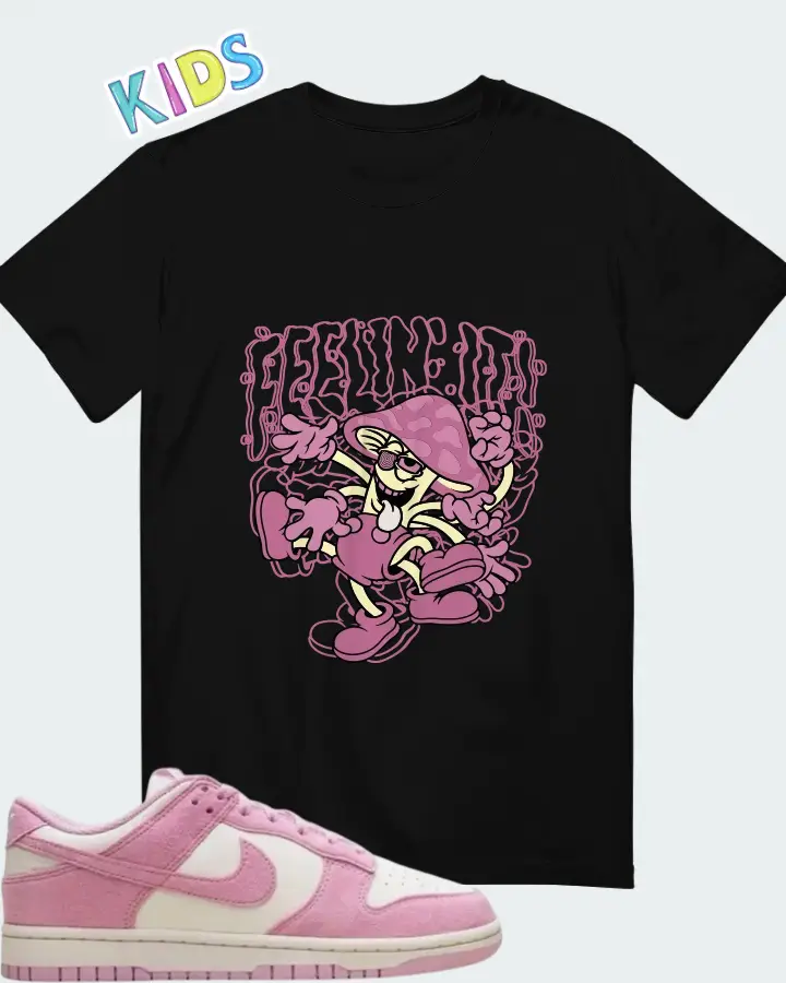 Nike Dunk Low Next Nature Pink Rise Matching Kid's T-Shirt