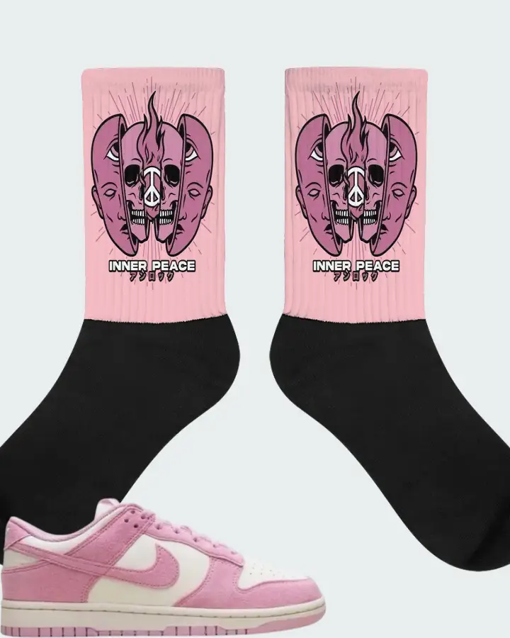Nike Dunk Low Next Nature Pink Rise Matching Socks