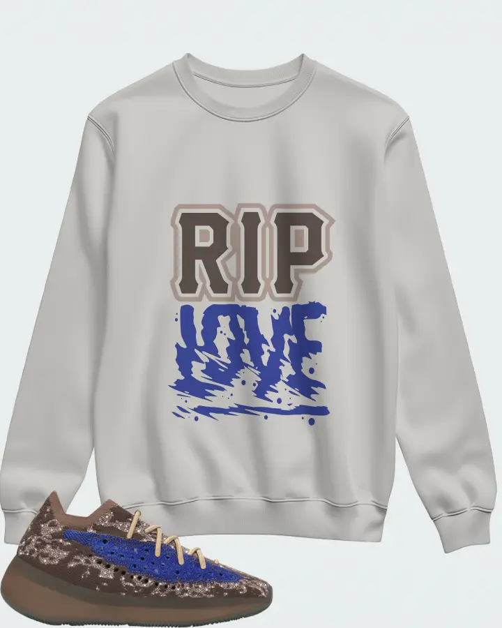 adidas Yeezy Boost 380 Azure Reflective Matching Sweatshirt
