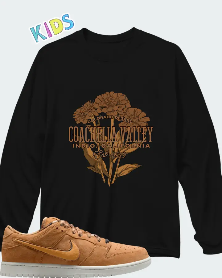 Note x Nike SB Dunk Low Brew & Biscuits Matching Kid's Long Sleeve T-Shirt