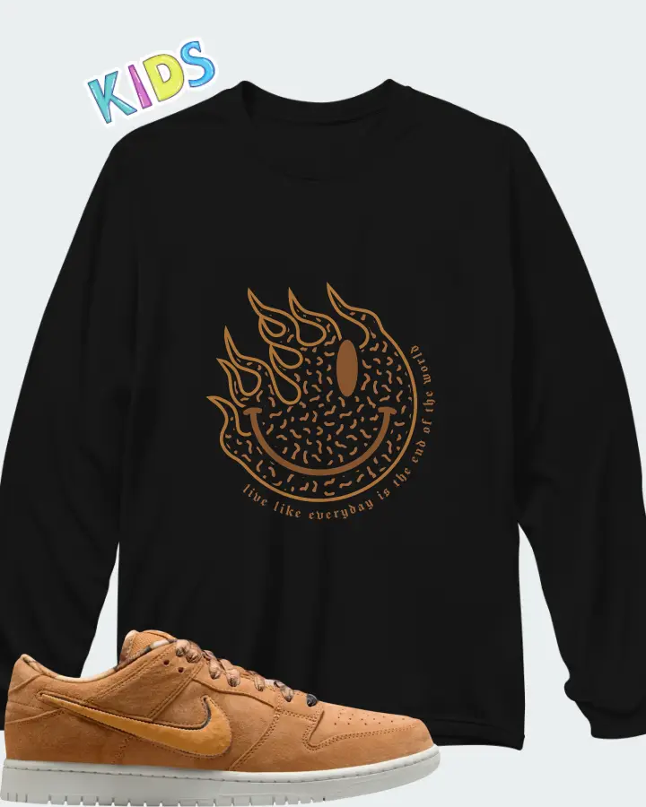Note x Nike SB Dunk Low Brew & Biscuits Matching Kid's Long Sleeve T-Shirt