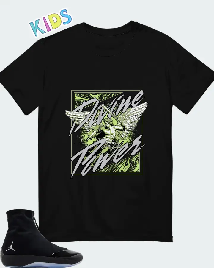 Air Jordan 4028 Black Volt Matching Kid's T-Shirt