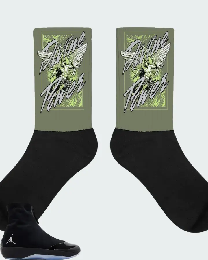 Air Jordan 4028 Black Volt Matching Socks