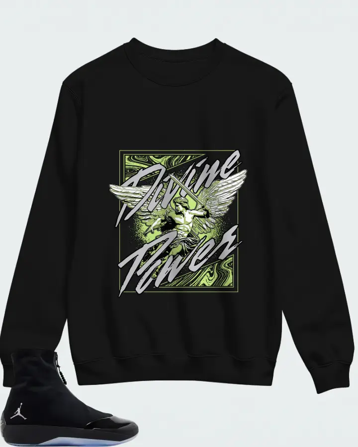 Air Jordan 4028 Black Volt Matching Sweatshirt