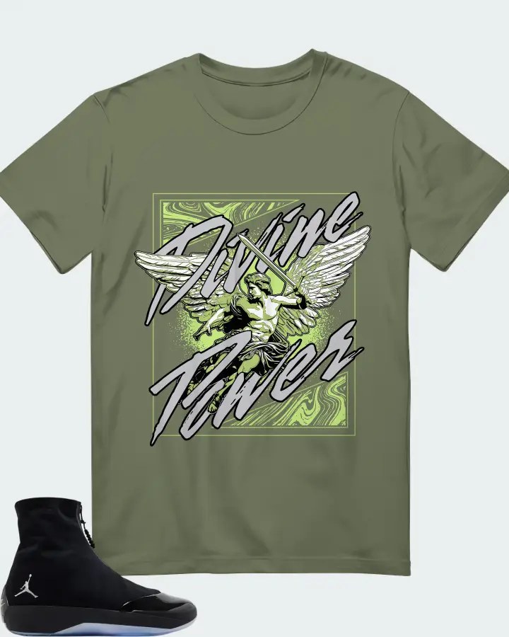 Air Jordan 4028 Black Volt Matching T-Shirt