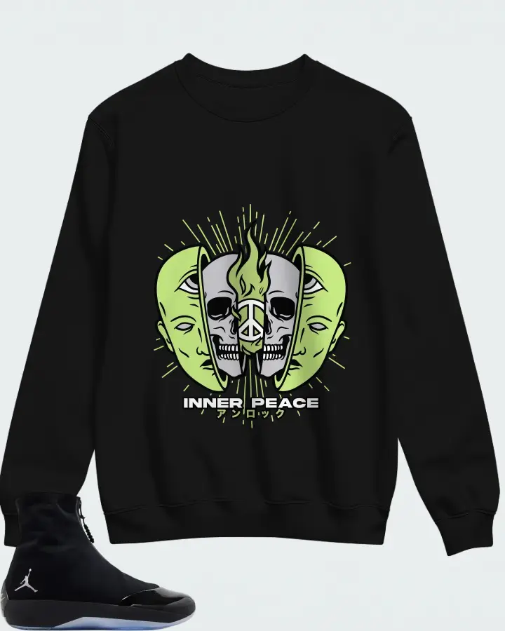 Air Jordan 4028 Black Volt Matching Sweatshirt