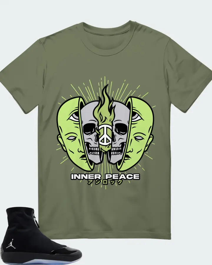 Air Jordan 4028 Black Volt Matching T-Shirt