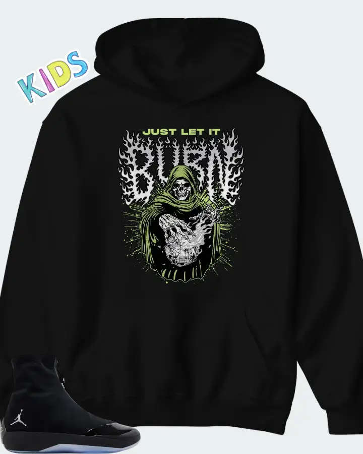Air Jordan 4028 Black Volt Matching Kid's Hoodie