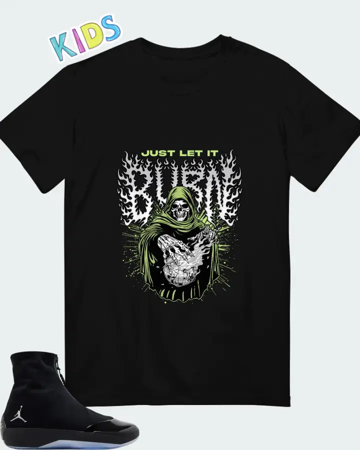 Air Jordan 4028 Black Volt Matching Kid's T-Shirt
