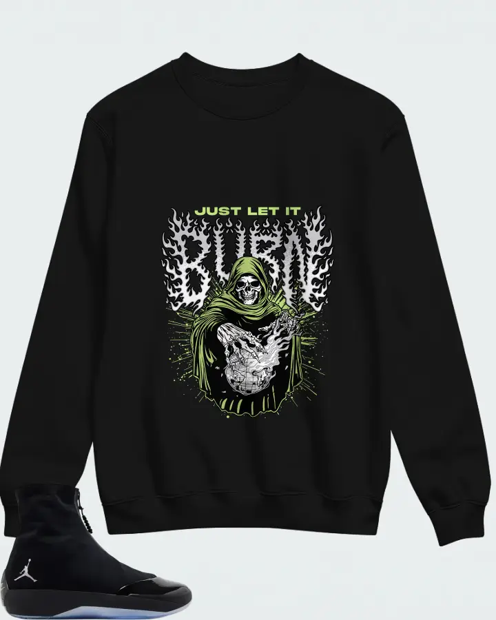 Air Jordan 4028 Black Volt Matching Sweatshirt