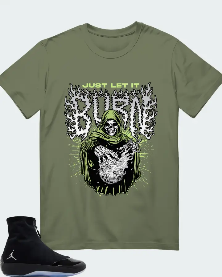 Air Jordan 4028 Black Volt Matching T-Shirt