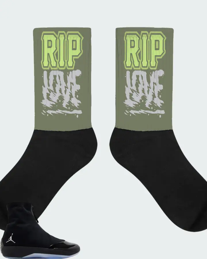 Air Jordan 4028 Black Volt Matching Socks