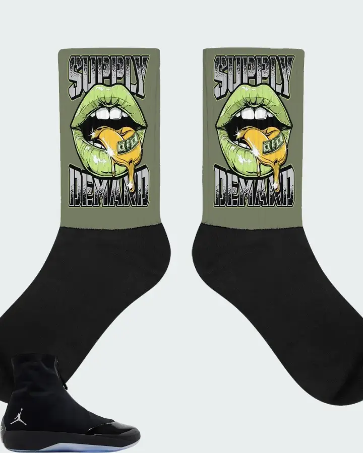 Air Jordan 4028 Black Volt Matching Socks