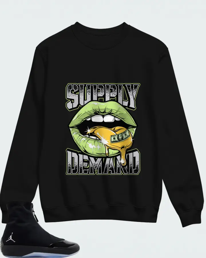 Air Jordan 4028 Black Volt Matching Sweatshirt