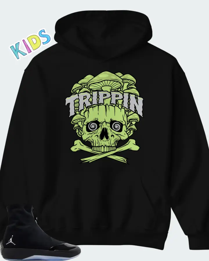 Air Jordan 4028 Black Volt Matching Kid's Hoodie