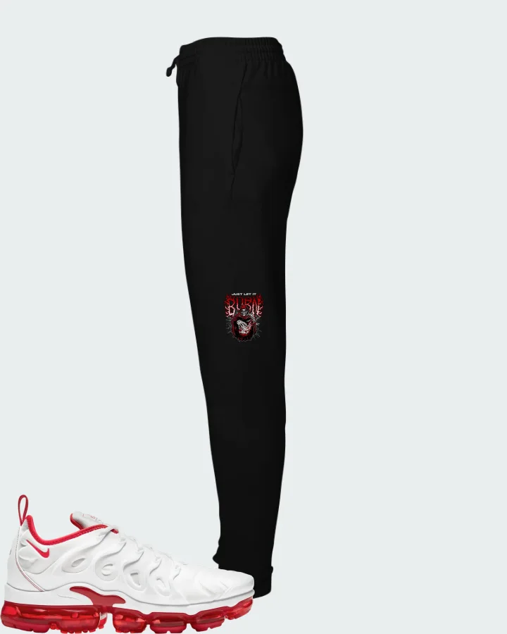 Nike Air VaporMax Plus White University Red Matching Joggers
