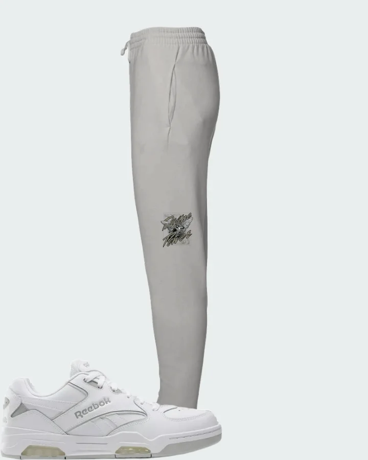 Reebok BB4500 DMX White Grey Matching Joggers