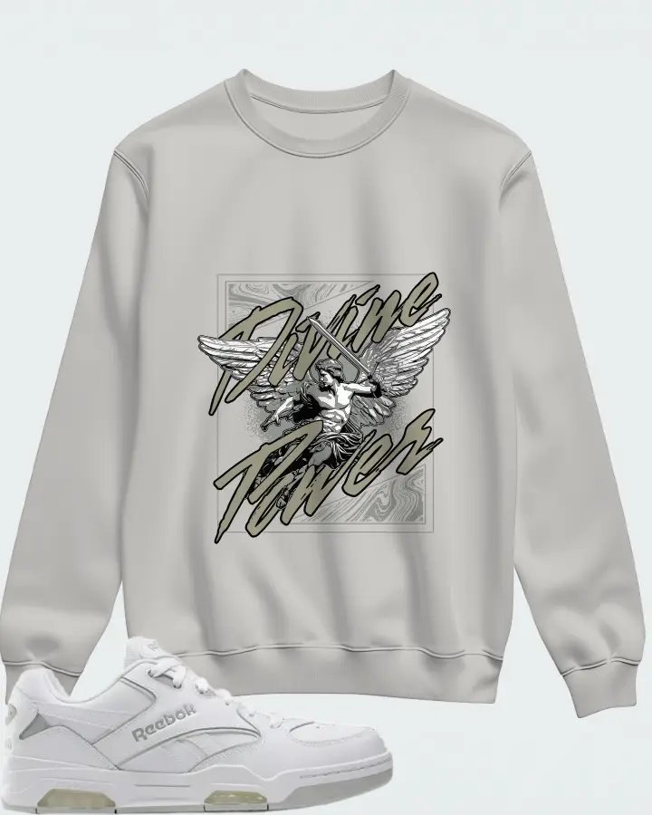 Reebok BB4500 DMX White Grey Matching Sweatshirt