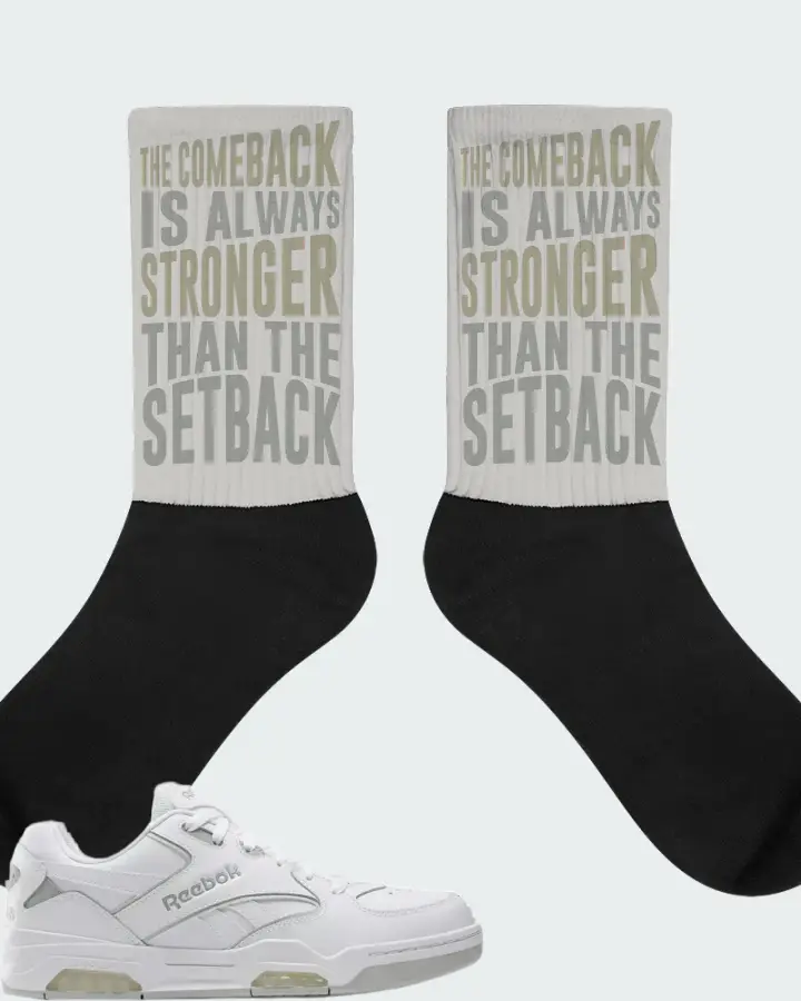 Reebok BB4500 DMX  White Grey  Sneaker Matching Grey Socks - The Comeback
