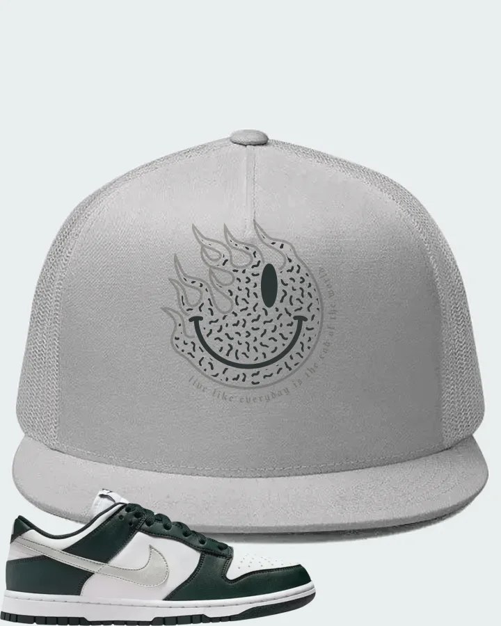 Nike Dunk Low Seaweed White Sail Metallic Silver Matching Hat