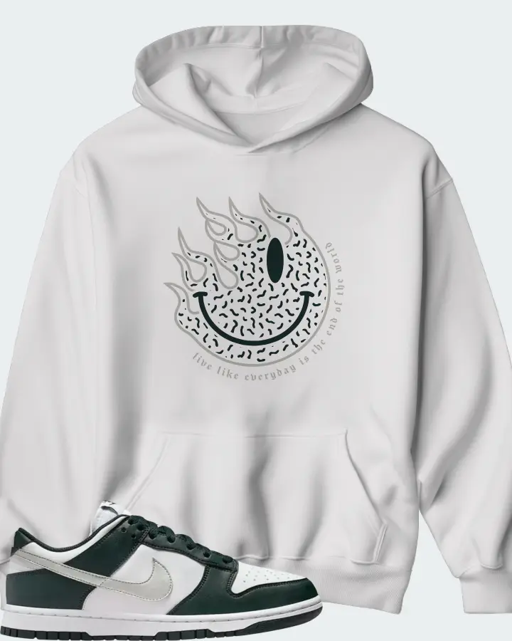 Nike Dunk Low Seaweed White Sail Metallic Silver Matching Hoodie