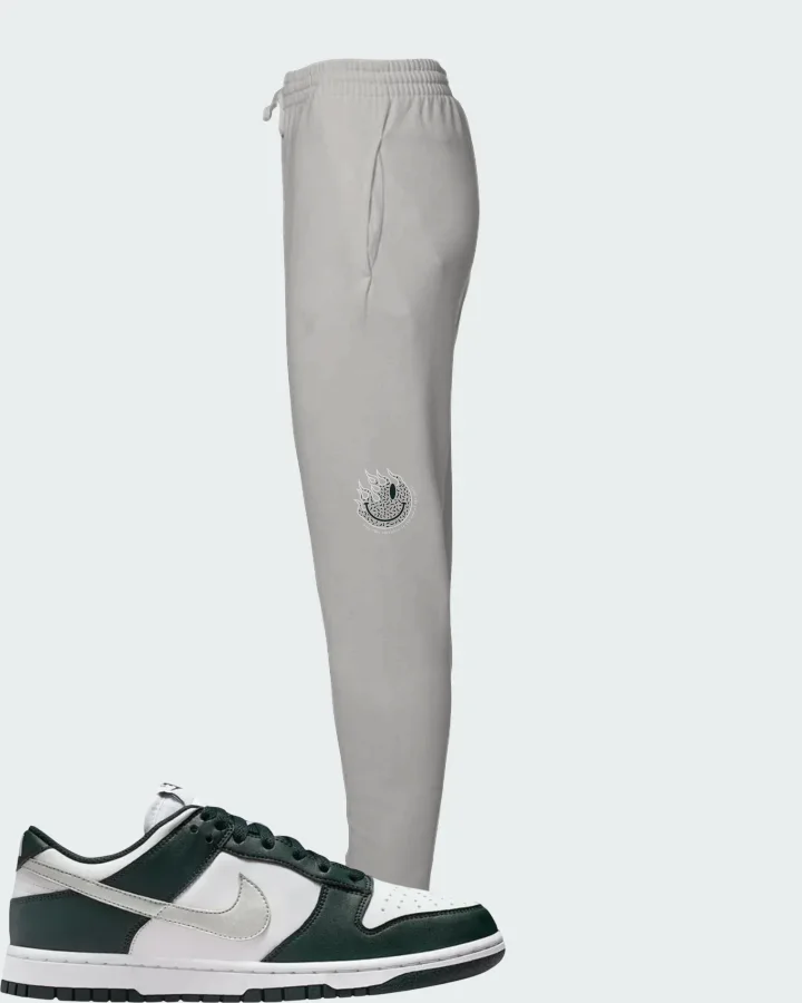 Nike Dunk Low Seaweed White Sail Metallic Silver Matching Joggers