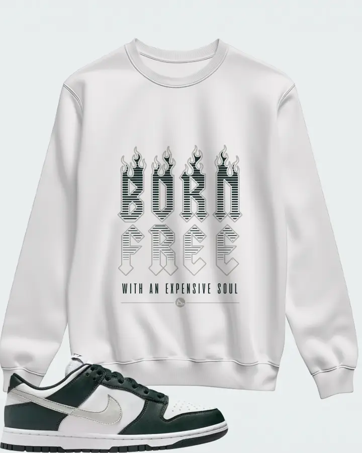 Nike Dunk Low Seaweed White Sail Metallic Silver Matching Sweatshirt