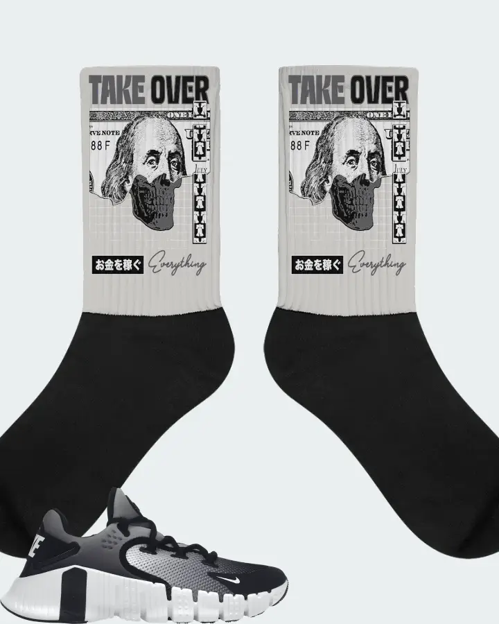 Nike Free Metcon 4 Sneaker Matching Grey Socks - Take Over