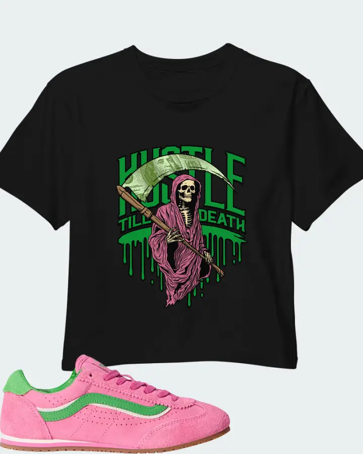 Vans Super Lowpro  Fizz Pink Bright Green Matching Crop Top