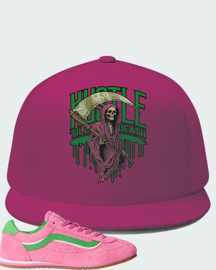 Vans Super Lowpro  Fizz Pink Bright Green Matching Hat
