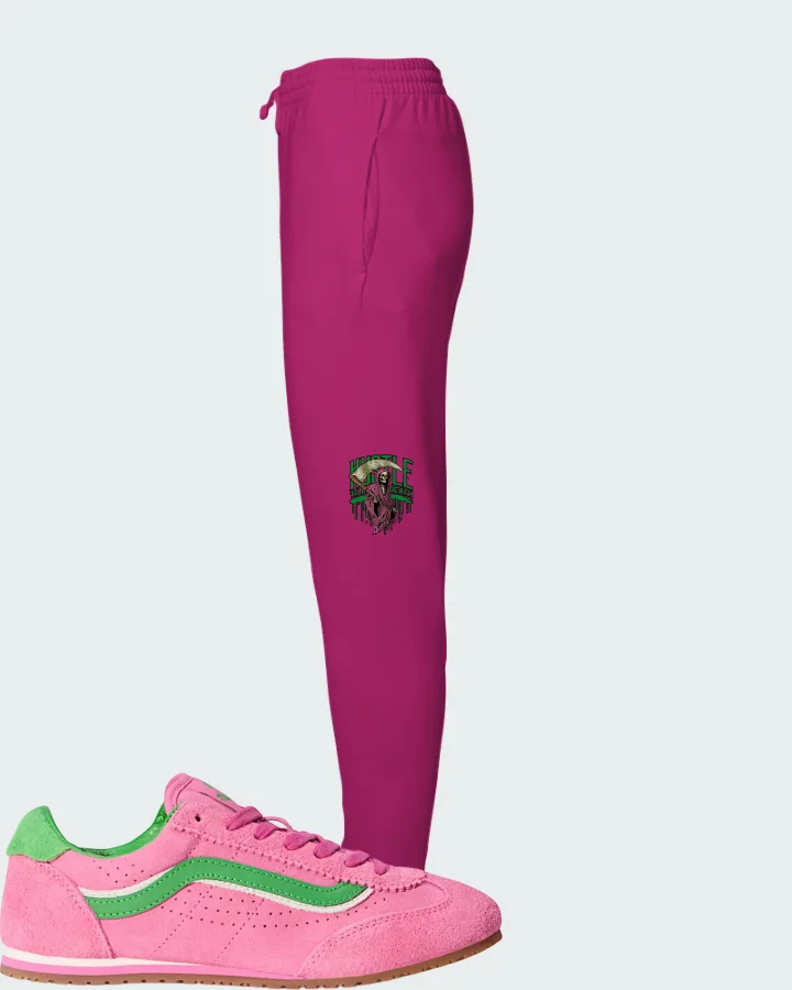Vans Super Lowpro  Fizz Pink Bright Green Matching Joggers