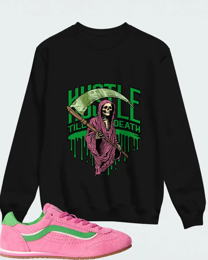 Vans Super Lowpro  Fizz Pink Bright Green Matching Sweatshirt
