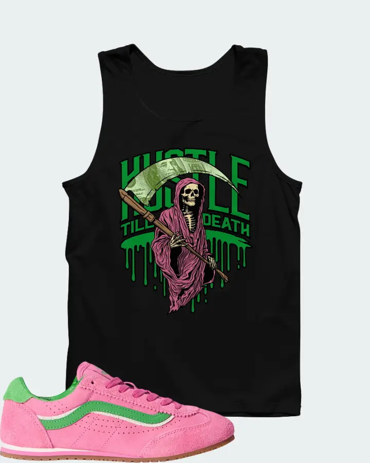 Vans Super Lowpro  Fizz Pink Bright Green Matching Tank Top