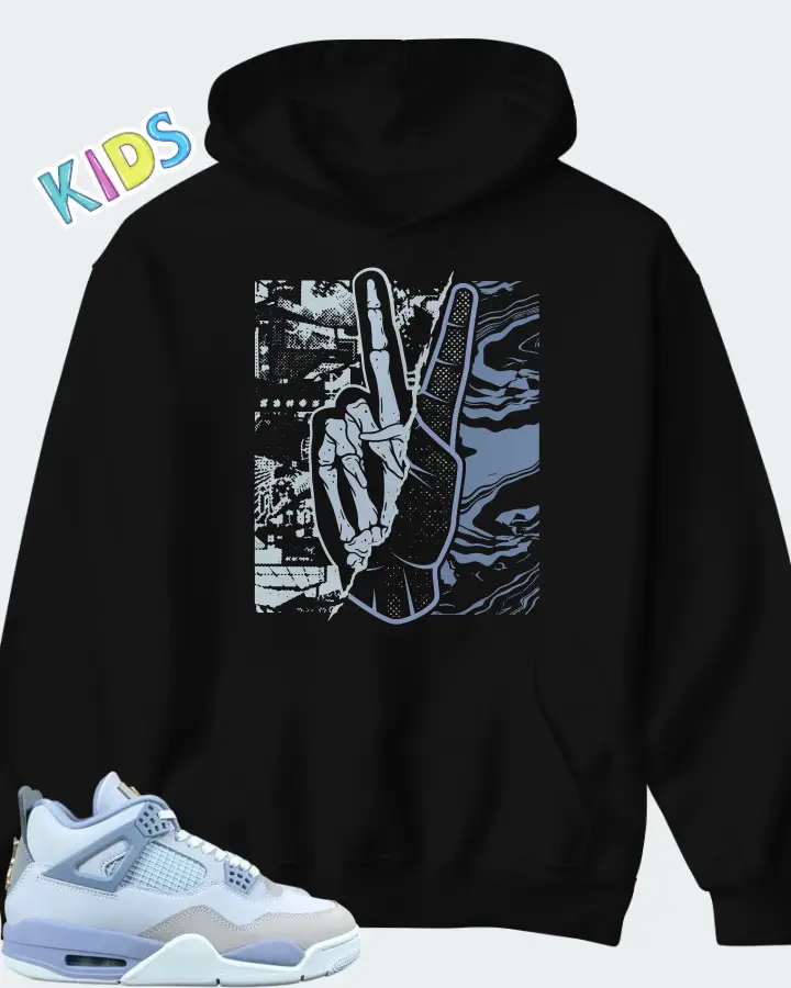Air Jordan 4 Retro UNC Matching Kid's Hoodie