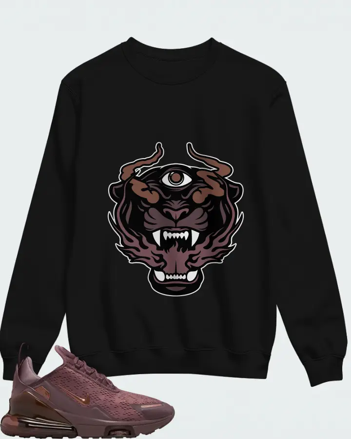 Nike Air Max 270 Premium Tattoo Metallic Red Bronze Matching Sweatshirt