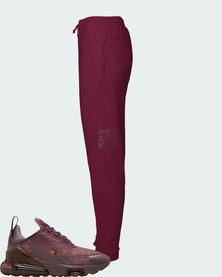 Nike Air Max 270 Premium Tattoo Metallic Red Bronze Matching Joggers