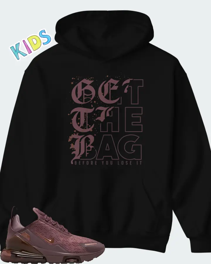 Nike Air Max 270 Premium Tattoo Metallic Red Bronze Matching Kid's Hoodie